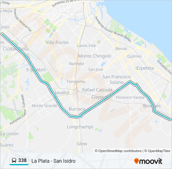 338 Colectivo Line Map