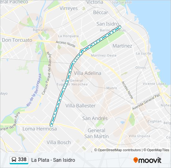 338 Colectivo Line Map