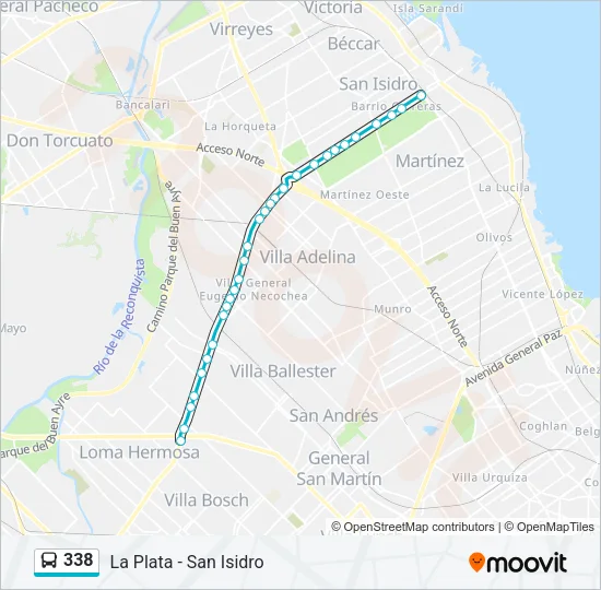 338 Colectivo Line Map