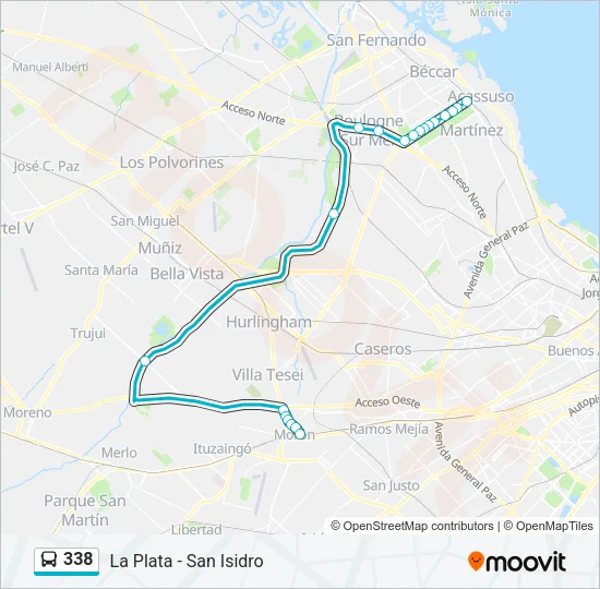 338 Colectivo Line Map