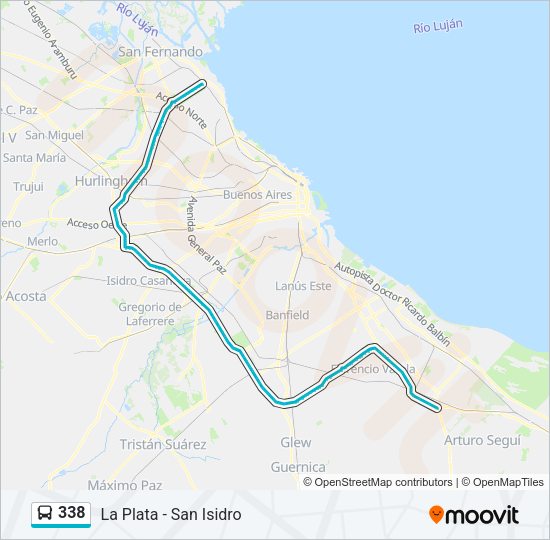 Mapa de 338 de Colectivo
