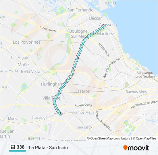 338 Colectivo Line Map