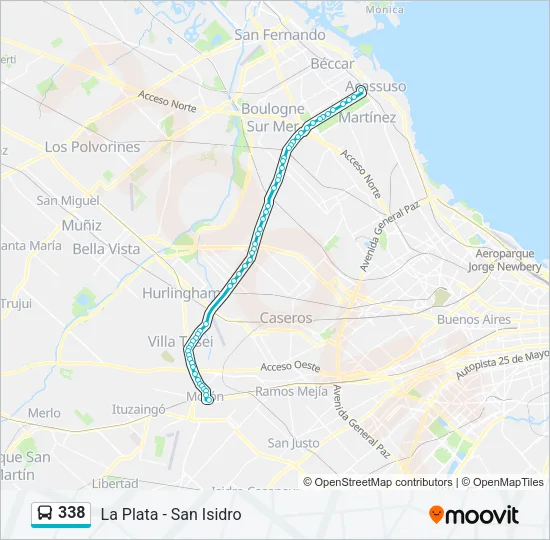 338 Colectivo Line Map