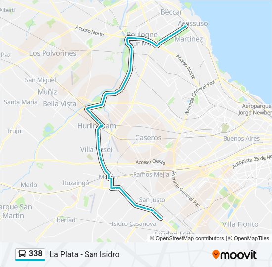 338 Colectivo Line Map