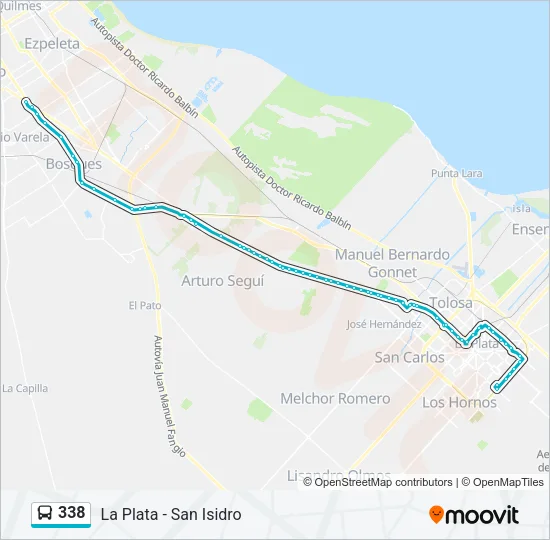 338 Colectivo Line Map