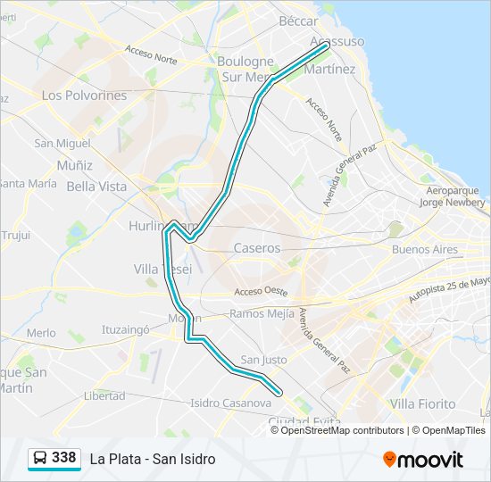 338 Colectivo Line Map