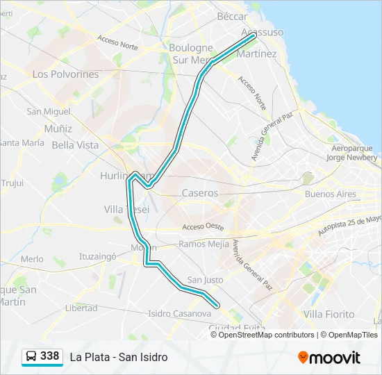 338 Colectivo Line Map