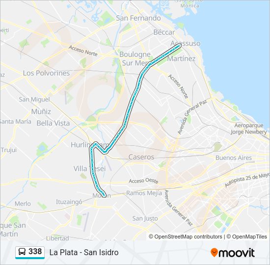 338 Colectivo Line Map