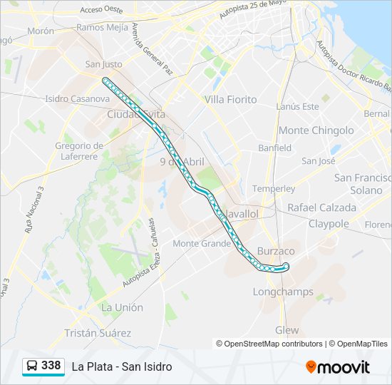 338 Colectivo Line Map