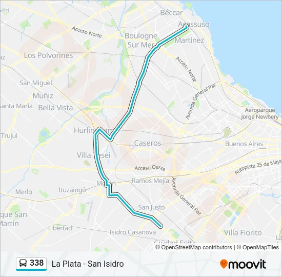 338 Colectivo Line Map