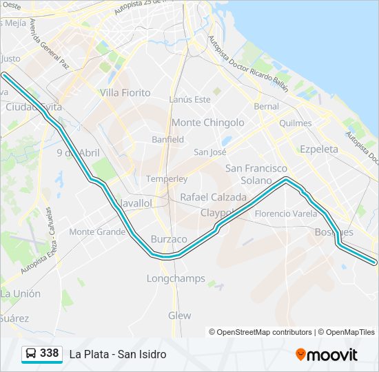 338 Colectivo Line Map
