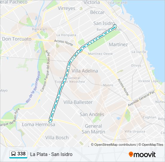 338 Colectivo Line Map