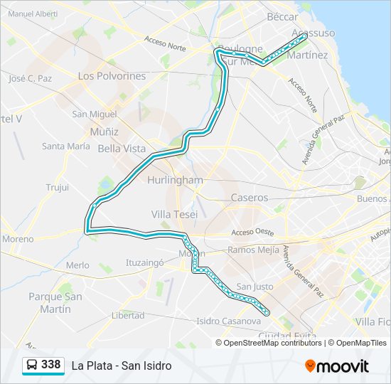 338 Colectivo Line Map