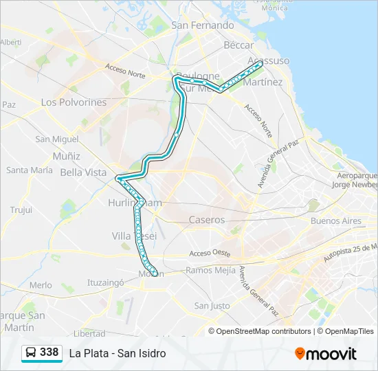 338 Colectivo Line Map