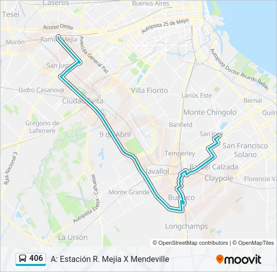 406 Colectivo Line Map