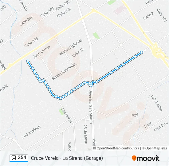 354 Colectivo Line Map