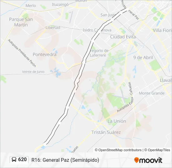 620 Colectivo Line Map