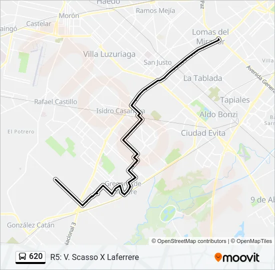 620 Colectivo Line Map