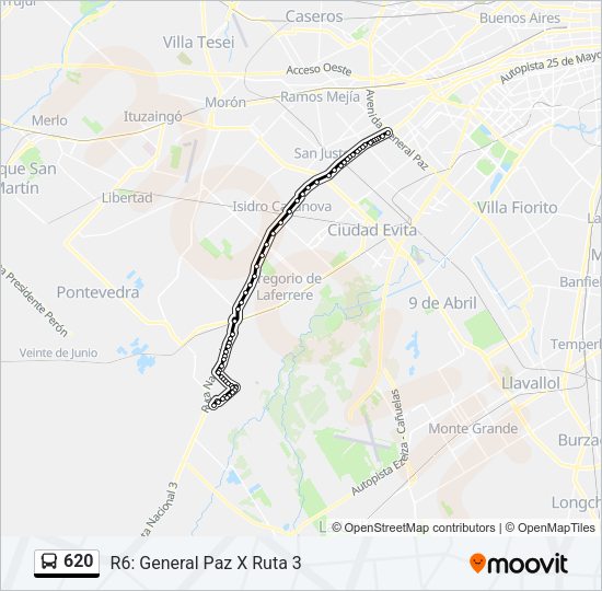 620 Colectivo Line Map