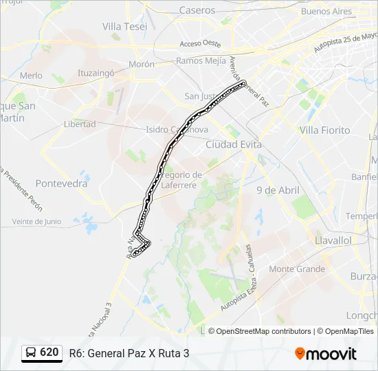 620 Colectivo Line Map