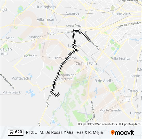 620 Colectivo Line Map