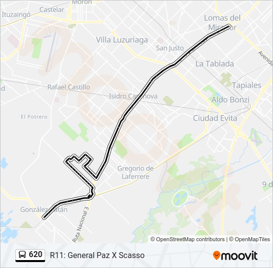 620 Colectivo Line Map