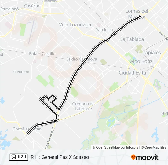 620 Colectivo Line Map