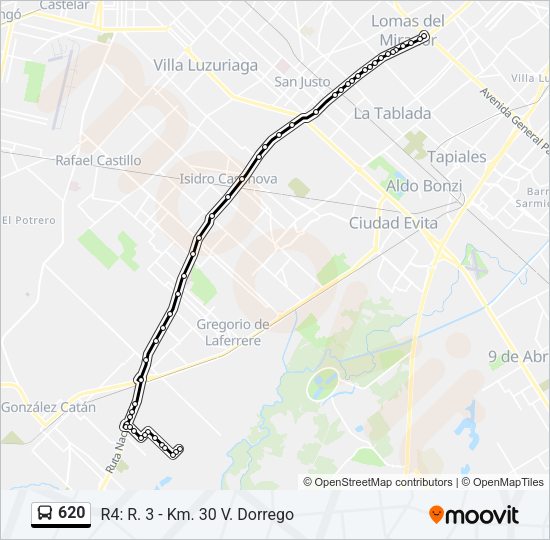 620 Colectivo Line Map