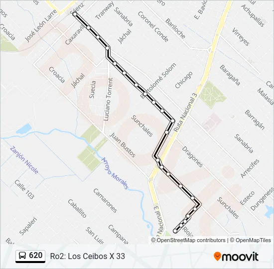 620 Colectivo Line Map