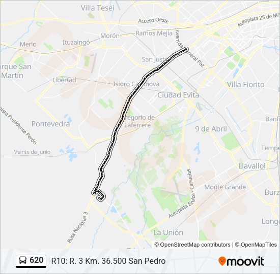 620 Colectivo Line Map