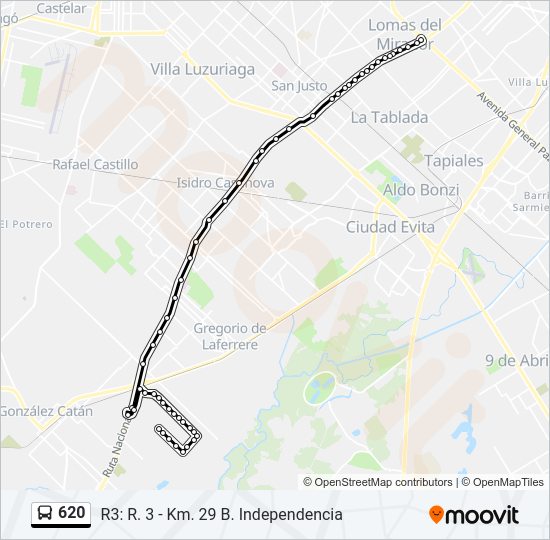 620 Colectivo Line Map