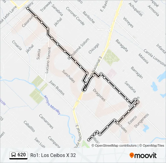 620 Colectivo Line Map