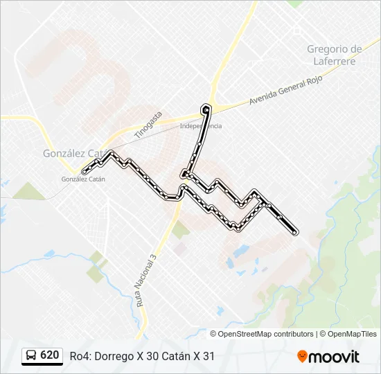 620 Colectivo Line Map