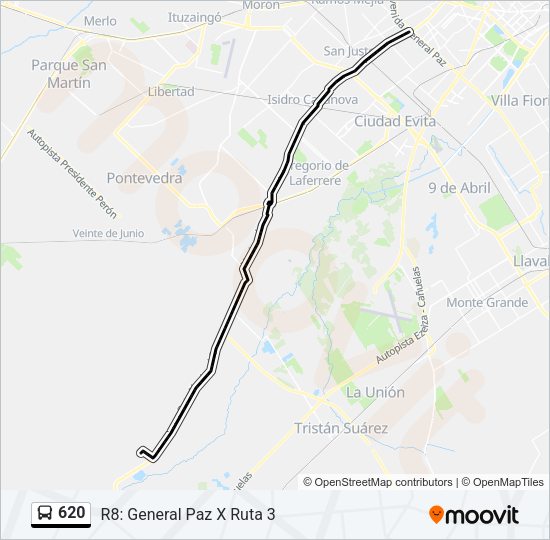 620 Colectivo Line Map