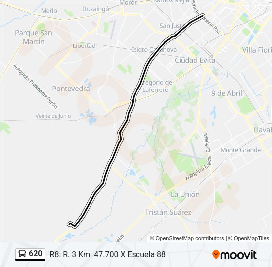 620 Colectivo Line Map