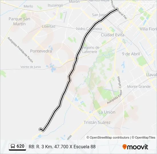 620 Colectivo Line Map