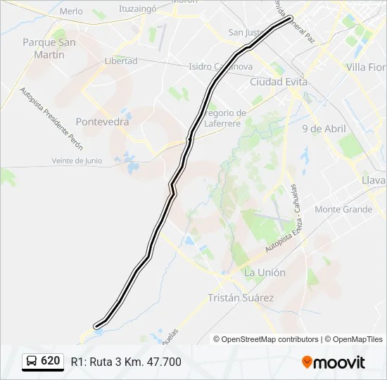 620 Colectivo Line Map