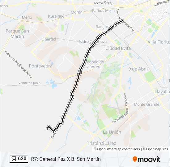 620 Colectivo Line Map