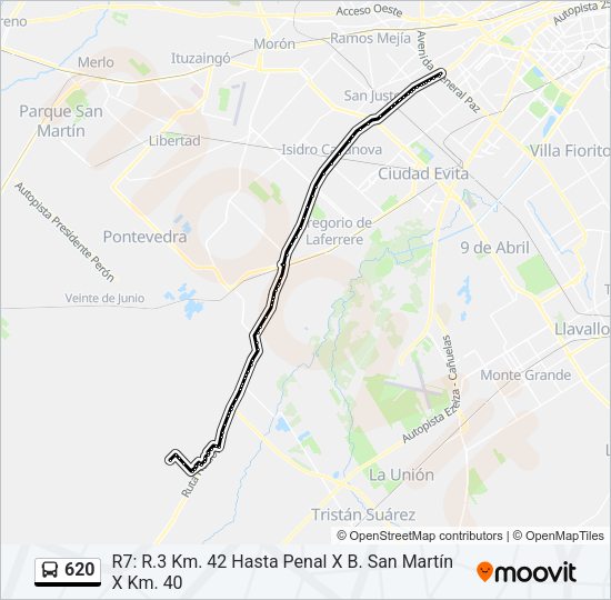 620 Colectivo Line Map