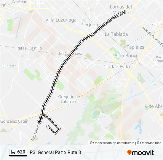 620 Colectivo Line Map