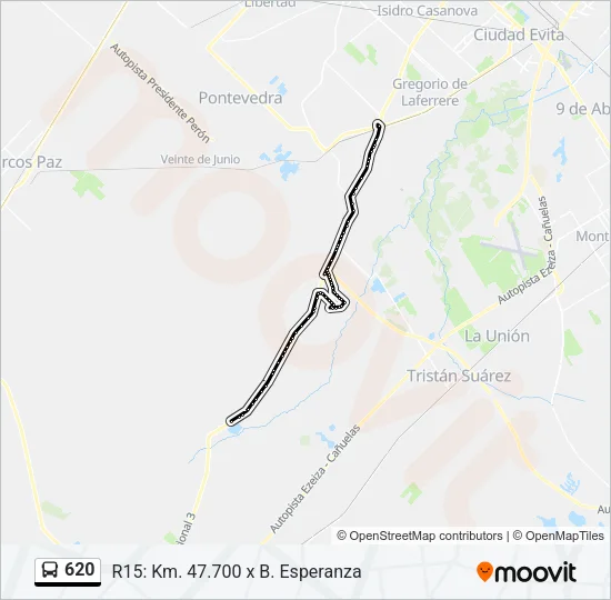 620 Colectivo Line Map