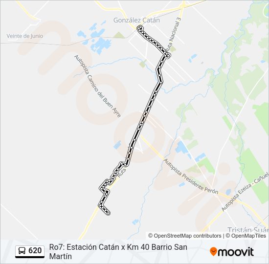 Mapa de 620 de Colectivo