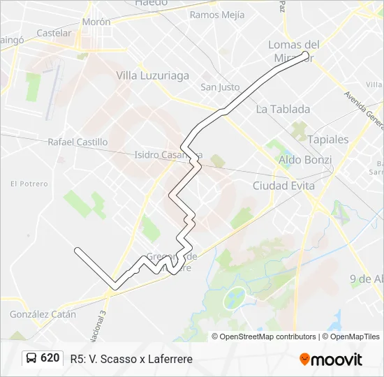 620 Colectivo Line Map
