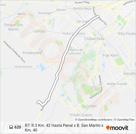 620 Colectivo Line Map