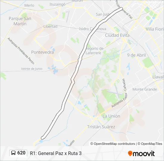 620 Colectivo Line Map
