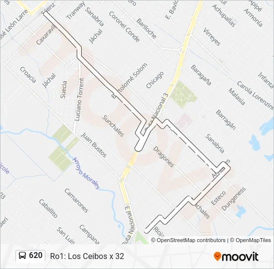 620 Colectivo Line Map