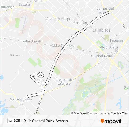 620 Colectivo Line Map
