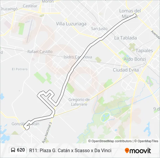 620 Colectivo Line Map