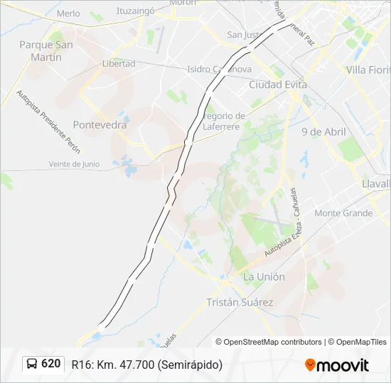 620 Colectivo Line Map