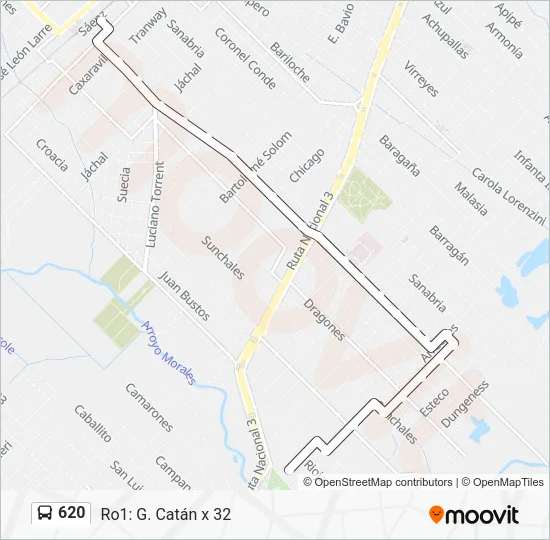 620 Colectivo Line Map